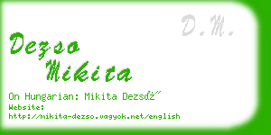 dezso mikita business card